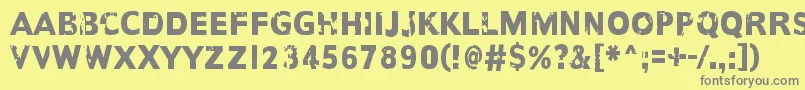 Шрифт AnotherNameFor – серые шрифты на жёлтом фоне