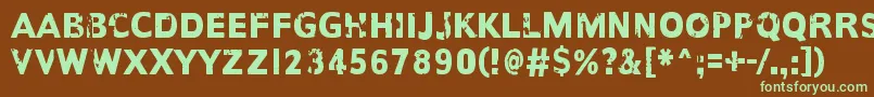 AnotherNameFor Font – Green Fonts on Brown Background