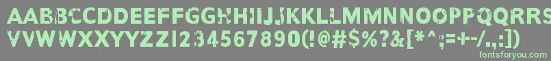 AnotherNameFor Font – Green Fonts on Gray Background
