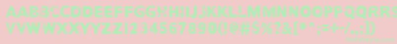 フォントAnotherNameFor – ピンクの背景に緑の文字