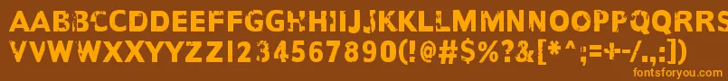 AnotherNameFor Font – Orange Fonts on Brown Background
