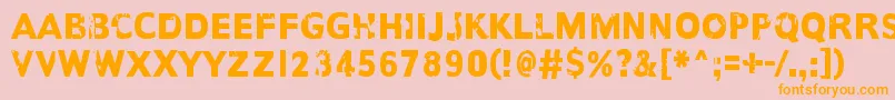 AnotherNameFor Font – Orange Fonts on Pink Background