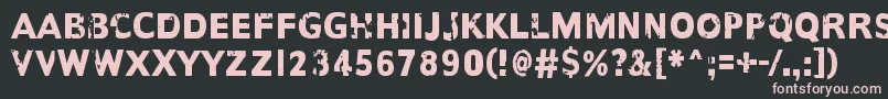 フォントAnotherNameFor – 黒い背景にピンクのフォント