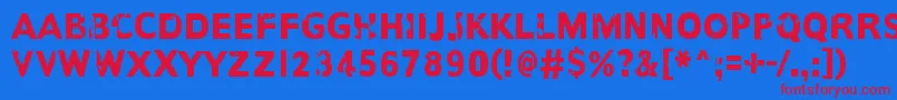 AnotherNameFor Font – Red Fonts on Blue Background