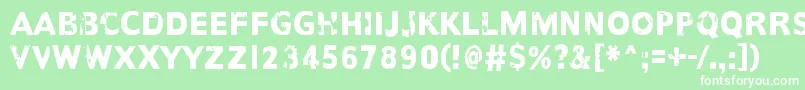 AnotherNameFor Font – White Fonts on Green Background