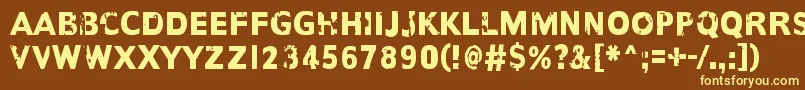 AnotherNameFor Font – Yellow Fonts on Brown Background