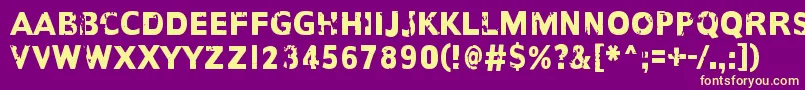 AnotherNameFor Font – Yellow Fonts on Purple Background