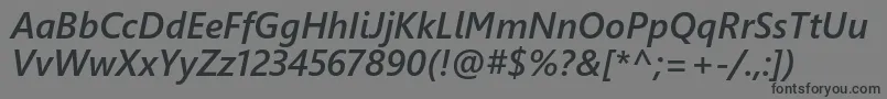 Weblysleekuisbi Font – Black Fonts on Gray Background