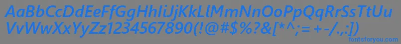 Weblysleekuisbi Font – Blue Fonts on Gray Background
