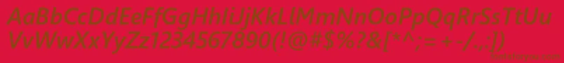Police Weblysleekuisbi – polices brunes sur fond rouge