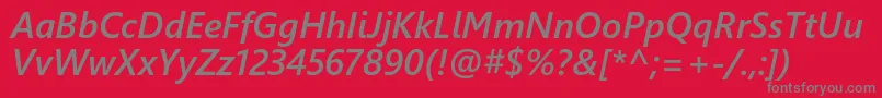 Weblysleekuisbi-Schriftart – Graue Schriften auf rotem Hintergrund