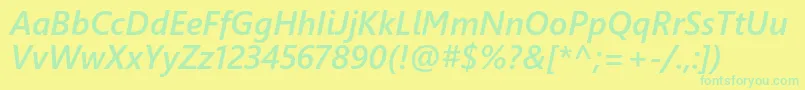 Lisätietoja Weblysleekuisbi-fontista Weblysleekuisbi-fontti – vihreät fontit keltaisella taustalla