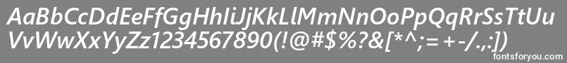 フォントWeblysleekuisbi – 灰色の背景に白い文字