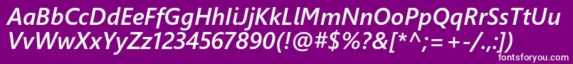 Weblysleekuisbi Font – White Fonts on Purple Background
