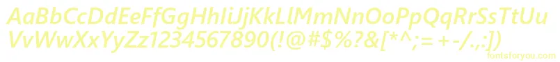 Weblysleekuisbi-Schriftart – Gelbe Schriften