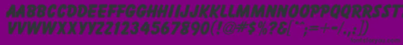 BalloonExtraBold Font – Black Fonts on Purple Background