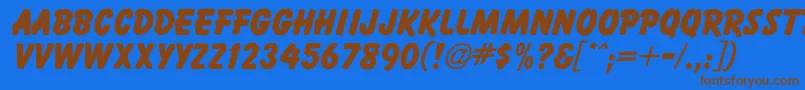Шрифт BalloonExtraBold – коричневые шрифты на синем фоне