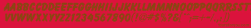 BalloonExtraBold Font – Brown Fonts on Red Background
