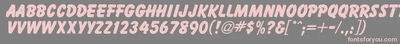 BalloonExtraBold Font – Pink Fonts on Gray Background