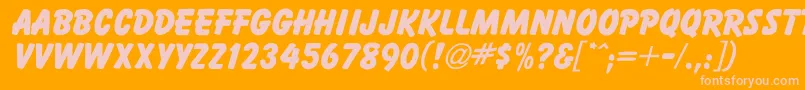 BalloonExtraBold Font – Pink Fonts on Orange Background