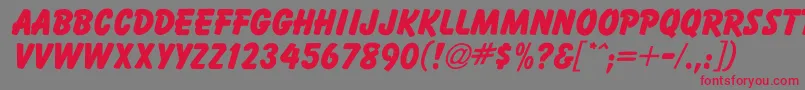 BalloonExtraBold-Schriftart – Rote Schriften auf grauem Hintergrund