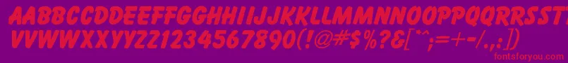 BalloonExtraBold Font – Red Fonts on Purple Background