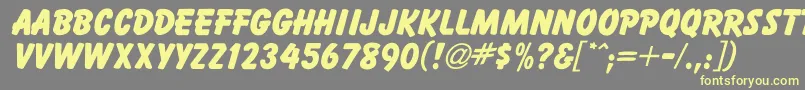 BalloonExtraBold Font – Yellow Fonts on Gray Background