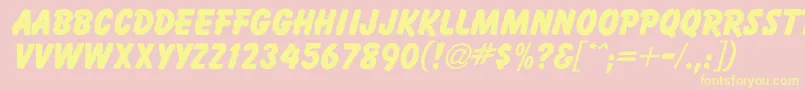 BalloonExtraBold Font – Yellow Fonts on Pink Background