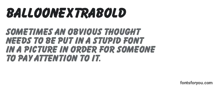 Review of the BalloonExtraBold Font