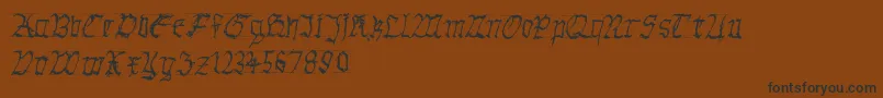 Gothichanddirty Font – Black Fonts on Brown Background