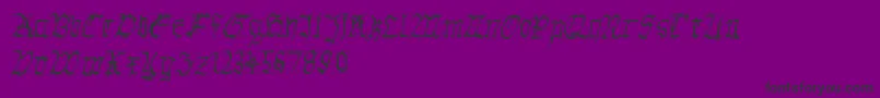 Gothichanddirty-Schriftart – Schwarze Schriften auf violettem Hintergrund
