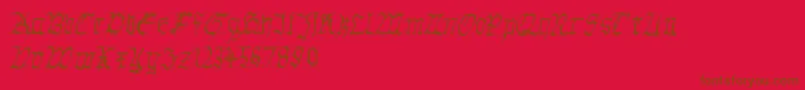 Gothichanddirty Font – Brown Fonts on Red Background