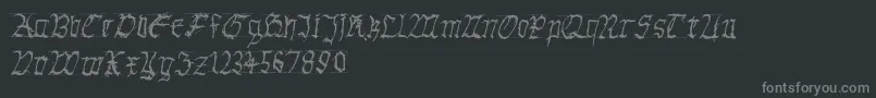 Gothichanddirty Font – Gray Fonts on Black Background