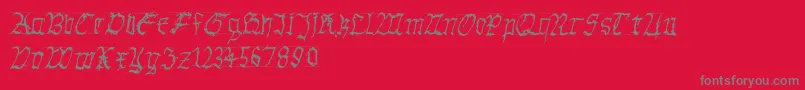 Czcionka Gothichanddirty – szare czcionki na czerwonym tle