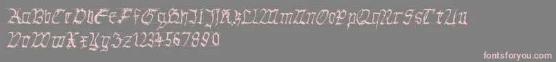 Gothichanddirty Font – Pink Fonts on Gray Background