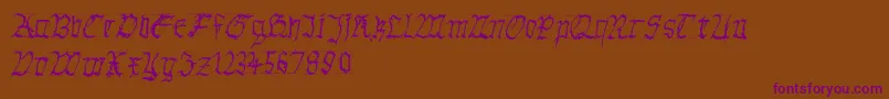 Gothichanddirty Font – Purple Fonts on Brown Background