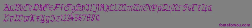 Gothichanddirty Font – Purple Fonts on Gray Background