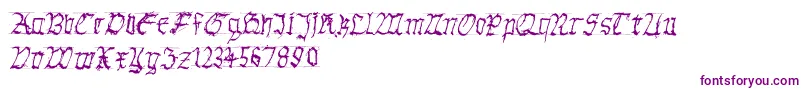More about Gothichanddirty Font Gothichanddirty Font – Purple Fonts on White Background