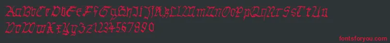 Gothichanddirty Font – Red Fonts on Black Background