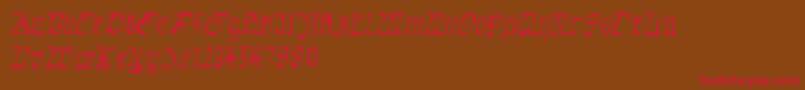 Gothichanddirty Font – Red Fonts on Brown Background
