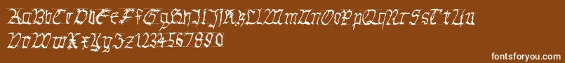 Gothichanddirty Font – White Fonts on Brown Background