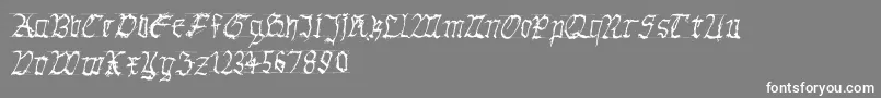 Gothichanddirty Font – White Fonts on Gray Background