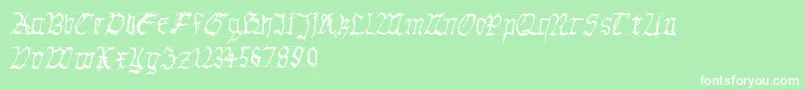 Gothichanddirty Font – White Fonts on Green Background