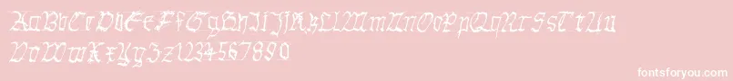 Gothichanddirty Font – White Fonts on Pink Background