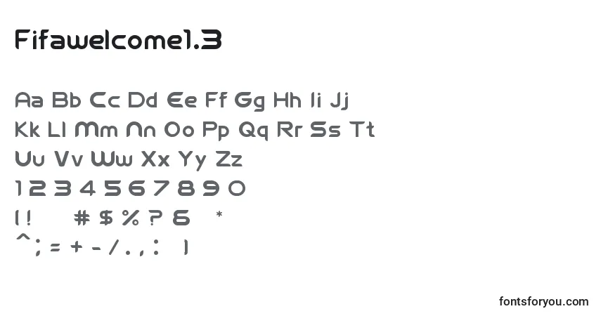 Fifawelcome1.3-fontti – aakkoset, numerot, erikoismerkit
