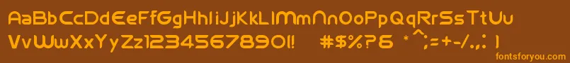 Fifawelcome1.3 Font – Orange Fonts on Brown Background