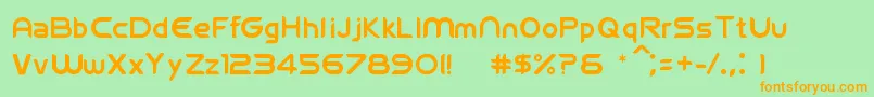 Fifawelcome1.3 Font – Orange Fonts on Green Background