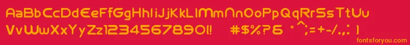 フォントFifawelcome1.3 – 赤い背景にオレンジの文字
