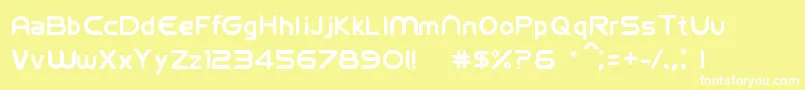 Fifawelcome1.3 Font – White Fonts on Yellow Background