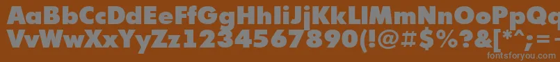 AFuturicaextrablack-fontti – harmaat kirjasimet ruskealla taustalla